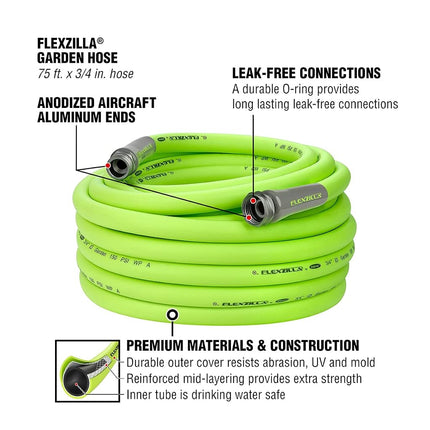 Tuyau d'arrosage Flexzilla HFZP3850YW2 HFZG675YW, Zillagreen, 22,86 m