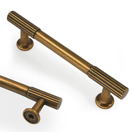 Asidrama 10 Pack Antique Brass Cabinet Handles, 3.