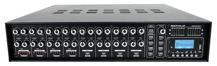 Rockville ROCK MATRIX Amplificador comercial de 4 zonas y 70 voltios + enrutamiento de fuente matricial