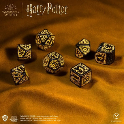 Q WORKSHOP Harry Potter Hufflepuff Modern Dice - Black