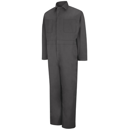 Red Kap Men's Twill Action Back Coverall with Chest Pockets Work Utility, Charcoal, 38