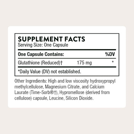 Thorne Research - Glutathione-SR - Sustained-Release Glutathione for Antioxidant Support - 60 Capsules