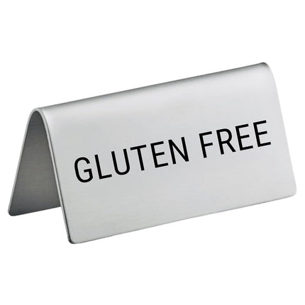 Gluten Free Stainless Steel Metal Table Tent Sign 