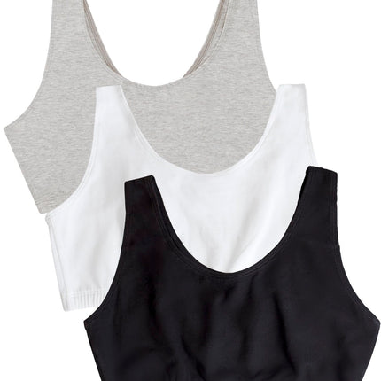 Fruit of The Loom Tank Style Sports Bra - 3 Pack (