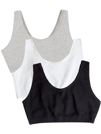 Fruit of The Loom Tank Style Sports Bra - 3 Pack (