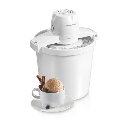 Hamilton Beach 68330N 4-Cuartos, Heladera Automática, Crema