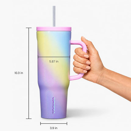 Corkcicle Cruiser Insulated Tumbler - Keeps Drinks Cold 20 Hours - Triple-Insulated Stainless Steel - Spill-Proof Lid - Summer Drinkware Gift - Keeps Drinks Ice Cold - 40 oz - Dragonfly