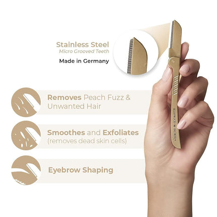 Hollywood Browzer - Dermaplaning and Hair Removal Tool - Duo GOLD (pack of 2)