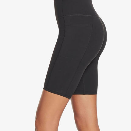 Skechers Women's GO WALK 10 " Bike Short, Black/White, XS