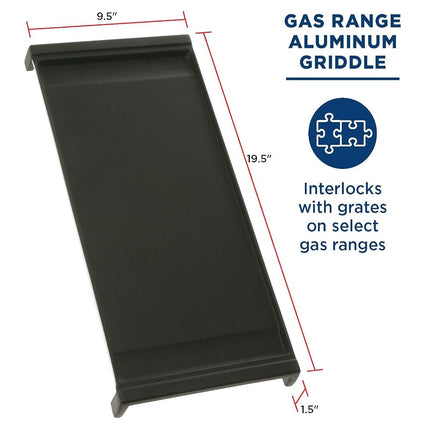 GE Appliances WB31X49806 Cast Iron Griddle, PFAS-Free, Pre-Seasoned, Heavy-Duty Nonstick, Fits Center Oval Burner on Select GE Appliances Gas Ranges, Even Heat, Easy Cleanup