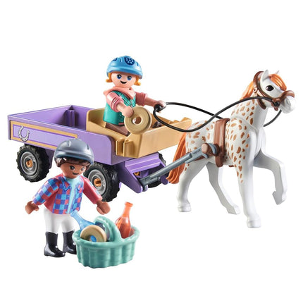 Playmobil 71496 Horses of Waterfall: Pony Carriage, a magical pony ride, thrilling adventures at Waterfall Ranch, detailed play sets suitable for children ages 4+