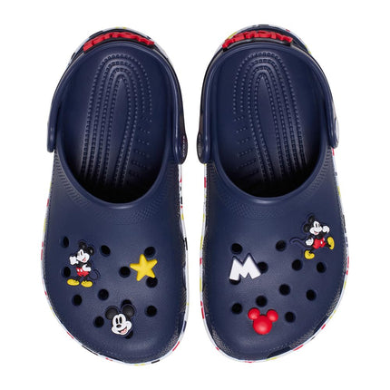 Crocs Unisex-Child Kids' Disney Clog | Mickey Minnie Mouse Shoes, Navy/Mickey Jibbitz, 2 UK