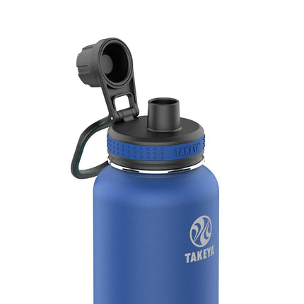 Bouteille d'eau Takeya Originals en acier inoxydable isolée sous vide, 40 oz, bleu marine