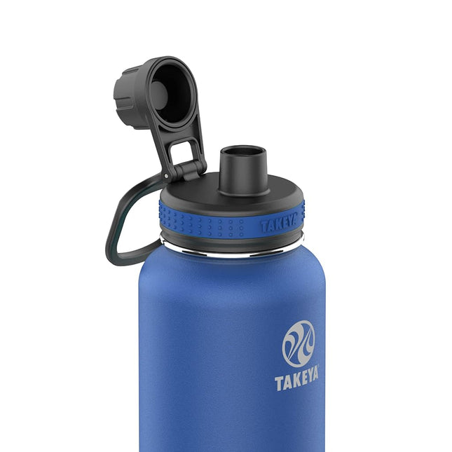 Takeya Originals Vacuum-Insulated Stainless-Steel Water Bottle, 40oz, Navy