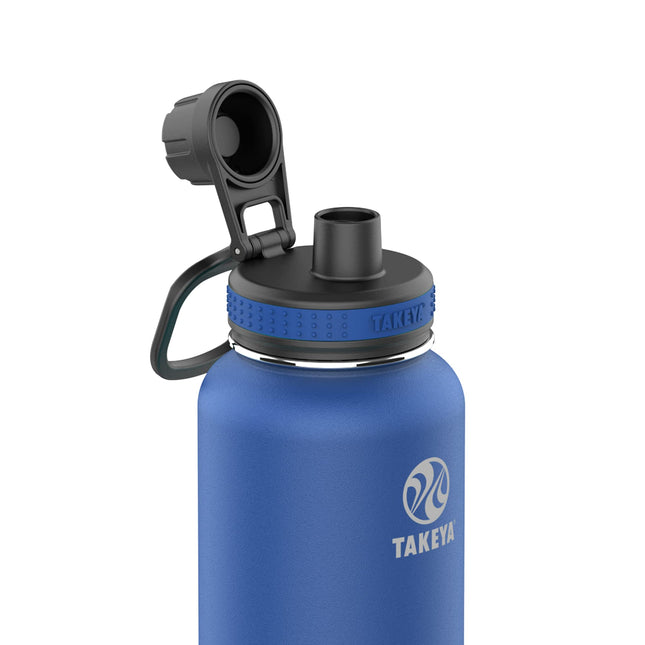 Bouteille d'eau Takeya Originals en acier inoxydable isolée sous vide, 40 oz, bleu marine