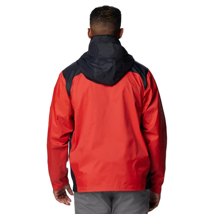 Columbia Men's Glennaker Lake II Rain Jacket, Sail Red/Black, Large
