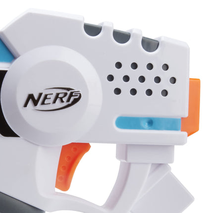 NERF Roblox Strucid: Boom Strike Dart Blaster, Pull-Down Priming Handle, 2 Elite Darts, Code to Unlock in-Game Virtual Item, White