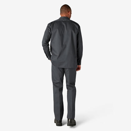 Dickies Men's Long Sleeve Work Shirt, Charcoal, 3X-Large Big Tall