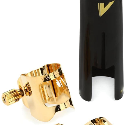 Vandoren LC080P Optimum Ligature And Plastic Cap, fits V16 Metal Tenor Saxophone (Gold Finish)