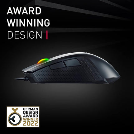 CHERRY MC 2.1, Wired Gaming Mouse for Right-Handers, 5,000 dpi Pixart Sensor, Programmable Keys, RGB Lighting, Onboard-Memory, Black