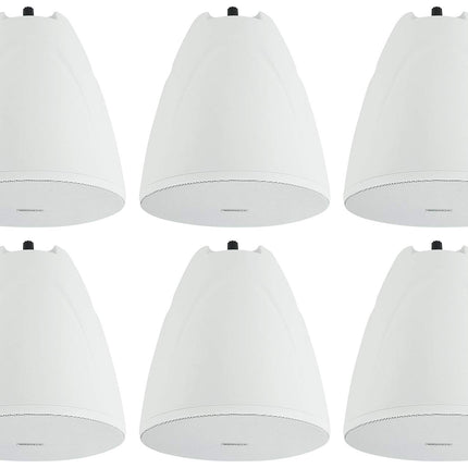 Rockville (6) PEN-65T White 6.5" 70V Hanging Penda