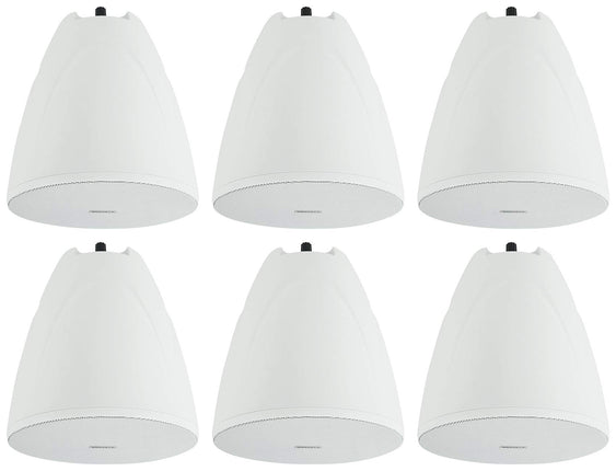 Rockville (6) PEN-65T White 6.5" 70V Hanging Penda