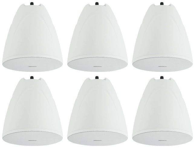 Rockville (6) PEN-65T White 6.5" 70V Hanging Penda