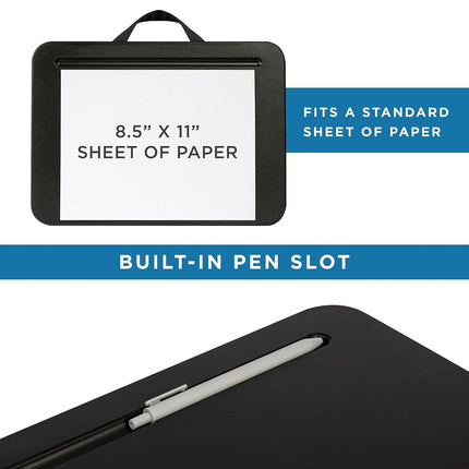 LapGear Compact Lap Desk - Black - Fits up to 13.3 Inch Laptops - Style No. 43108