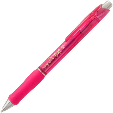 Pentel RSVP Super RT Ballpoint Pen, (1.0mm) Medium Line, Pink Ink, 2-Pk - BX480BP2P