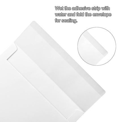 VANRA White Blank Greeting Cards with Envelopes 12.7x17.8 cm 100 Pack White Cardstock with A7 Envelopes Bulk Self Seal for DIY Thank You Cards, Wedding Invitations Cards (5x7 inches)