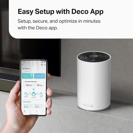 TP-Link Deco AXE4900 Tri-Band WiFi 6E Mesh WiFi System (Deco XE70 Pro) - 2.5G WAN/LAN Ports, 4.9 Gbps Wi-Fi 5,500 Sq. Ft Coverage, Connect up to 200 Devices, New 6 GHz Band 2-Pack 2024 Release