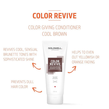 Goldwell Dualsenses Color Revive Colour Giving Conditioner 200 ml, Cool Brown