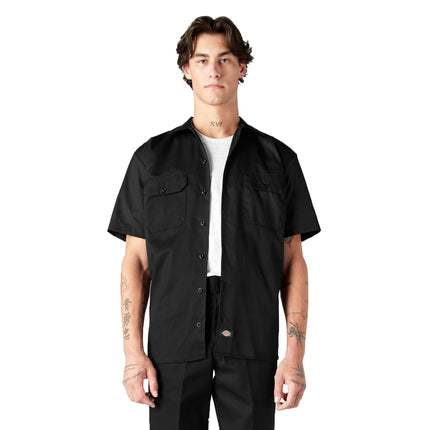 Dickies Short Sleeve Work Shirt, Black, 3T