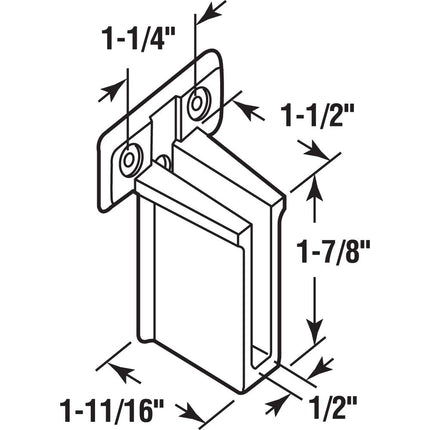 Prime-Line MP7016 Wire Shelf End Bracket (6 Pack) White