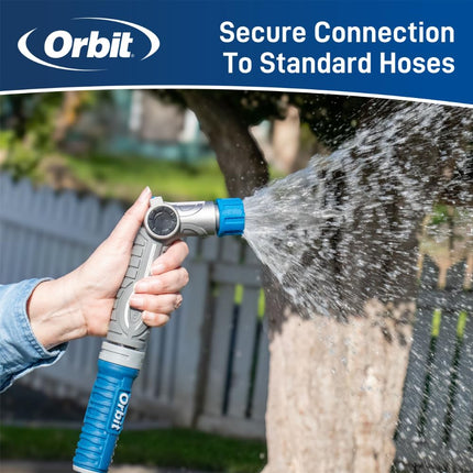 Orbit 26481 Heavy Duty Metal Thumb Control Nozzle, Grey, Blue, 1-Pattern