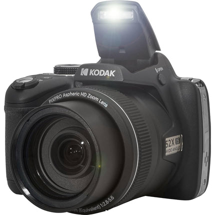 Kodak PIXPRO AZ528 Digital Camera (Black) Bundle with 32GB Memory Card + Camera Case + Memory Card Wallet + Screen Protectors + Accessories