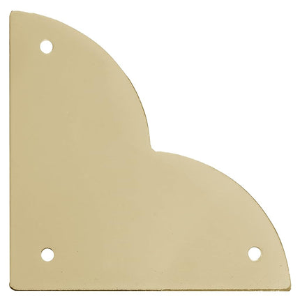 Dritz Home 44793-35 Campaign Hardware Large Smooth Quatrefoil Corner, Brass (3-Pack)