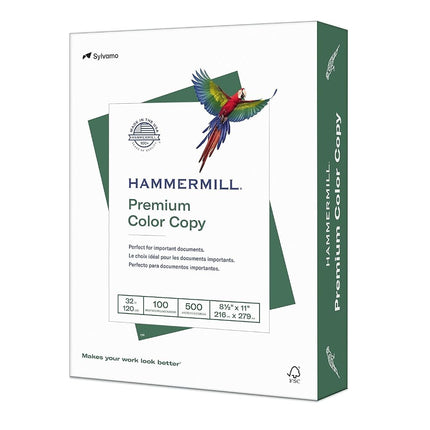 Hammermill Printer Paper, Premium Color 32 lb Copy Paper, 8.5 x 11-1 Ream (500 Sheets) - 100 Bright, Made in the USA, 102630