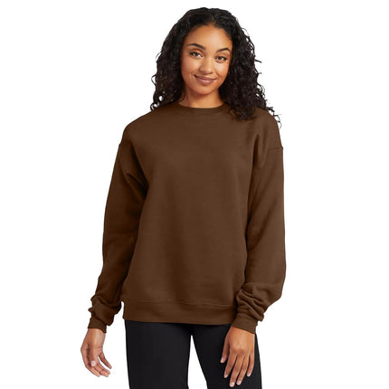 Hanes Men's Ecosmart Fleece Sweatshirt, Cotton-blend Pullover, Crewneck Sweatshirt for Men, 1 Or 2 Pack Available, Army Brown - 1 Pack, M