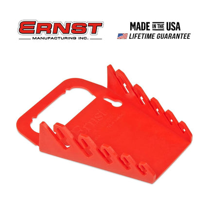 Ernst Manufacturing Gripper Wrench Organizer, 5 Tool, Red