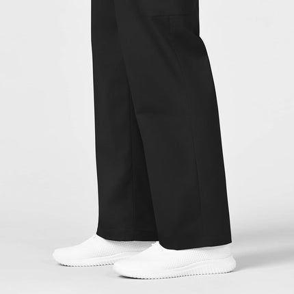 WonderWink Men's Petite Wonderwork Cargo Pant Short, Black, Medium