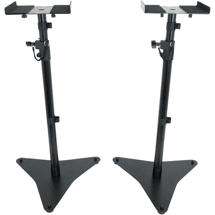 Rockville RVSM5 Pair Studio Monitor Bookshelf Speaker Stands w/Adjustable Height Black