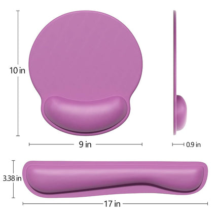 Dapesuom Keyboard Wrist Rest and Mouse Pad with Wrist Support, Cute Memory Foam Cushion for Keyboard and Mouse Set, Desktop Pad Rests with Non Slip Base for Easy Typing & Pain Relief, Radiant Orchid