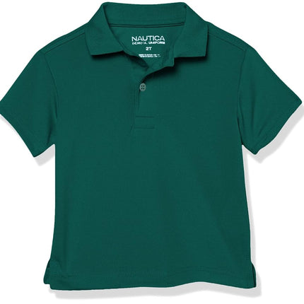 Nautica Boys' School Uniform Short Sleeve Polo Shi