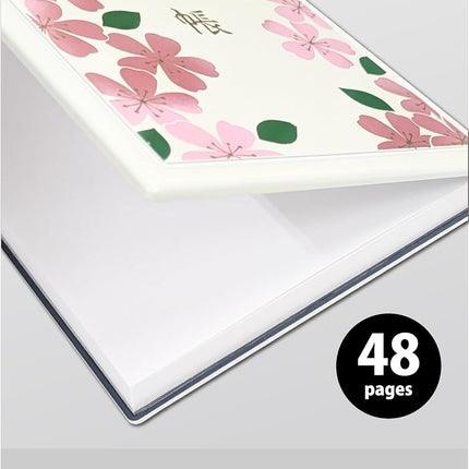 Btale Japanese Goshuincho Stamp Book [Accordion Style] - Authentic Handmade Japanese Paper Notebook for Japan Travel Essentials, Temple & Shrine Stamps, Journal & Keepsake Gift (Ouka White 48pages)