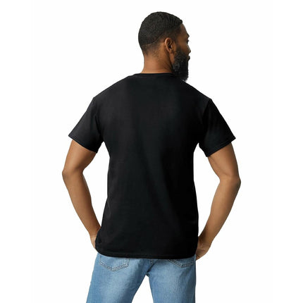 GILDAN Men's Ultra Cotton Adult T-shirt With Pocket, 2-pack Shirt, Black, M UK