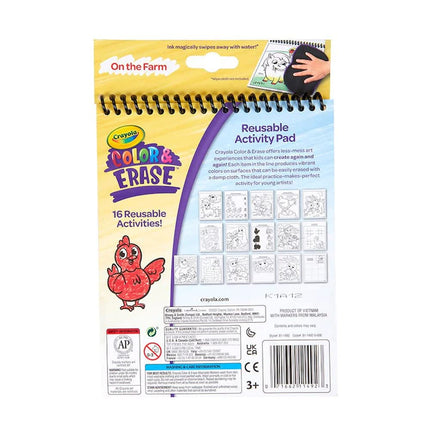 Cahier d'activités réutilisable Crayola Color and Erase, Cadeaux de coloriage pour enfants