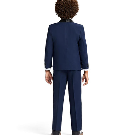 Nautica Boys' 4-Piece Tuxedo Set with Dress Shirt, Bow Tie, Jacket, and Pants, Blue Tuxedo, 4