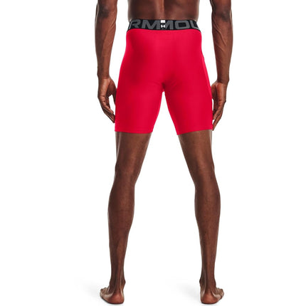 Under Armour Men's Armour HeatGear Compression Shorts, Red (600)/White, Medium