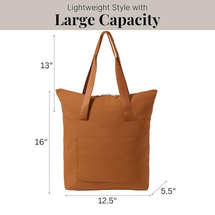 Baggallini Swift Women's Lightweight 12" x 16" Nylon Tote Bag with Zipper Travel Bag with Luggage Cover